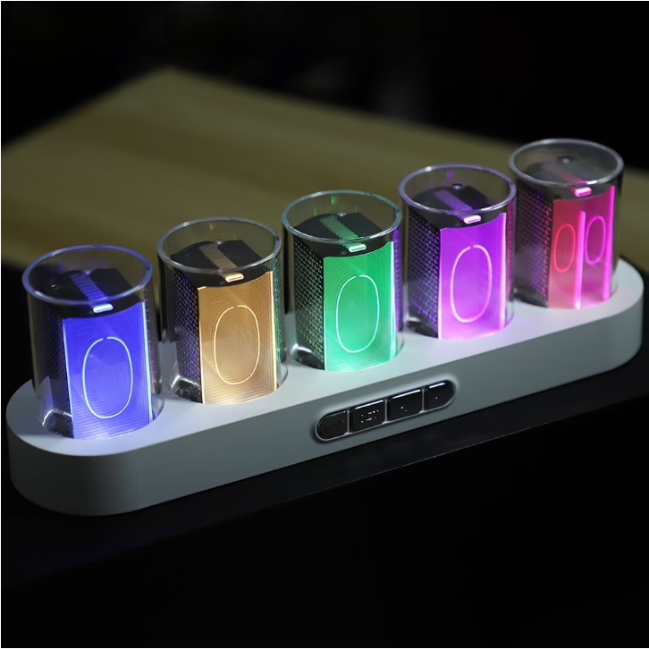 Vintage LED Nixie Tube Clock – Retro Digital Display Clock for Home Decor