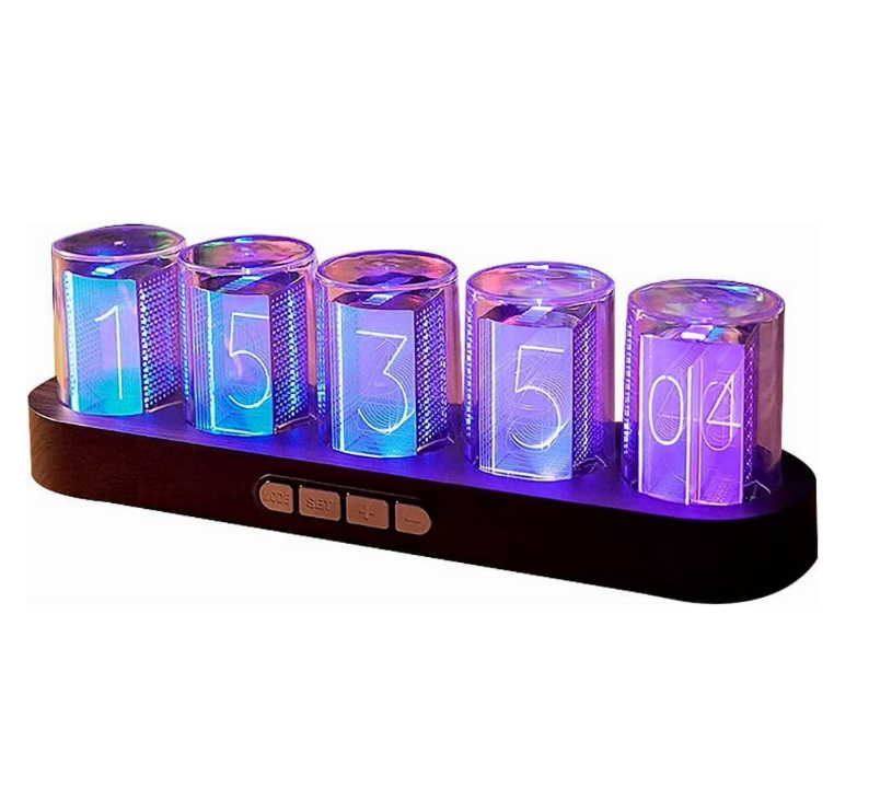 Vintage LED Nixie Tube Clock – Retro Digital Display Clock for Home Decor