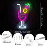 LED Neon Beer & Cocktail Signs - Bar, Man Cave & Home Pub Wall Decor