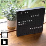 LED Word Clock – Modern Text Display Wall Clock for Home Decor