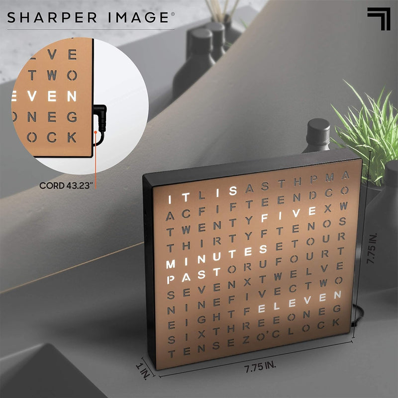 LED Word Clock – Modern Text Display Wall Clock for Home Decor