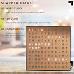 LED Word Clock – Modern Text Display Wall Clock for Home Decor