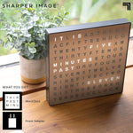 LED Word Clock – Modern Text Display Wall Clock for Home Decor