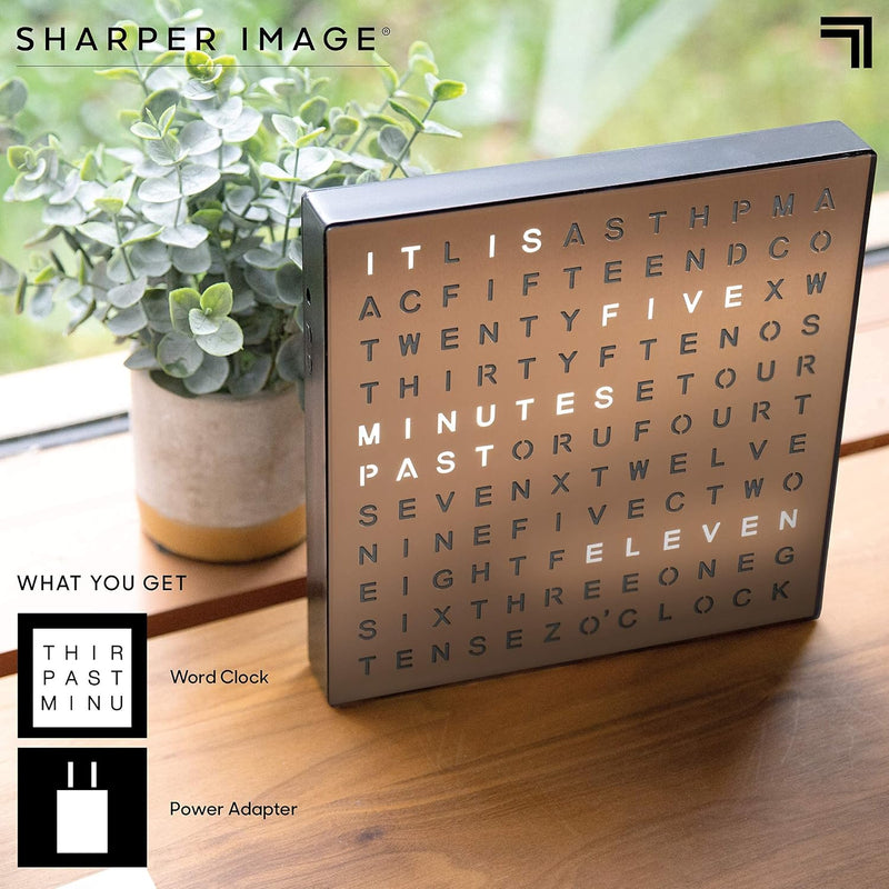 LED Word Clock – Modern Text Display Wall Clock for Home Decor