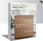 LED Word Clock – Modern Text Display Wall Clock for Home Decor