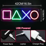 LED Neon Geometric Shapes - Aesthetic Wall Decor for Bedroom, Gaming Room & Office