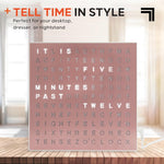 LED Word Clock – Modern Text Display Wall Clock for Home Decor