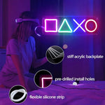 LED Neon Geometric Shapes - Aesthetic Wall Decor for Bedroom, Gaming Room & Office