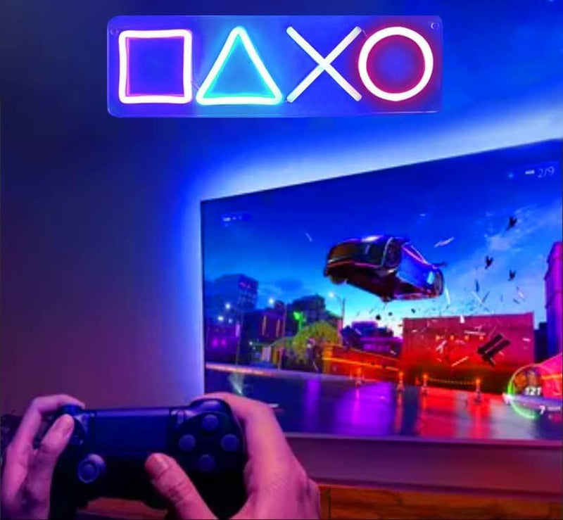LED Neon Geometric Shapes - Aesthetic Wall Decor for Bedroom, Gaming Room & Office