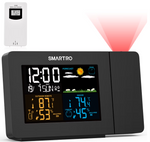 Smart LED Projection Clock – Digital Alarm Clock with Indoor Outdoor Thermometer