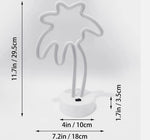 LED Neon Palm Tree Sign - Tropical Aesthetic Wall Decor for Bedroom, Bar & Party