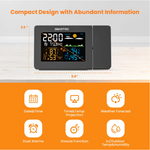 Smart LED Projection Clock – Digital Alarm Clock with Indoor Outdoor Thermometer