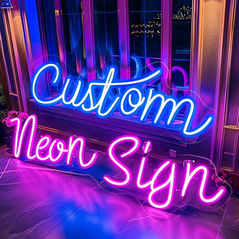 Custom Logo LED Neon Sign - Personalized Business & Brand Wall Light for Store, Office & Bar