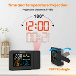 Smart LED Projection Clock – Digital Alarm Clock with Indoor Outdoor Thermometer