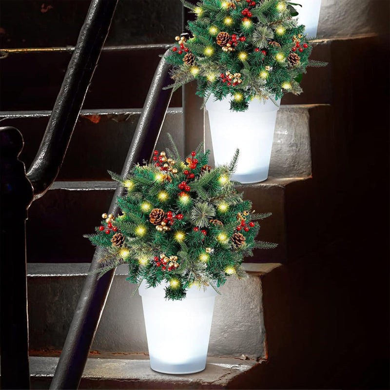 Solar LED Illuminated Planter Pots – Modern Glow Pots for Indoor & Outdoor Decor