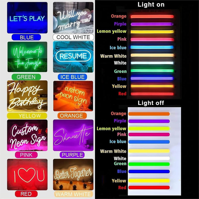 LED Neon Name Sign - Personalized Wall Light for Bedroom, Wedding & Room Decor