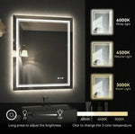 Smart LED Bathroom Mirror 24" x 32" - Lighted Vanity Mirror with Touch Control for Home & Bathroom