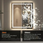 Smart LED Bathroom Mirror 24" x 32" - Lighted Vanity Mirror with Touch Control for Home & Bathroom
