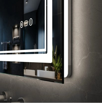 Smart LED Bathroom Mirror 24" x 32" - Lighted Vanity Mirror with Touch Control for Home & Bathroom