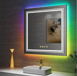 RGB LED Vanity Mirror - Color-Changing Lighted Makeup Mirror for Bedroom & Beauty Room