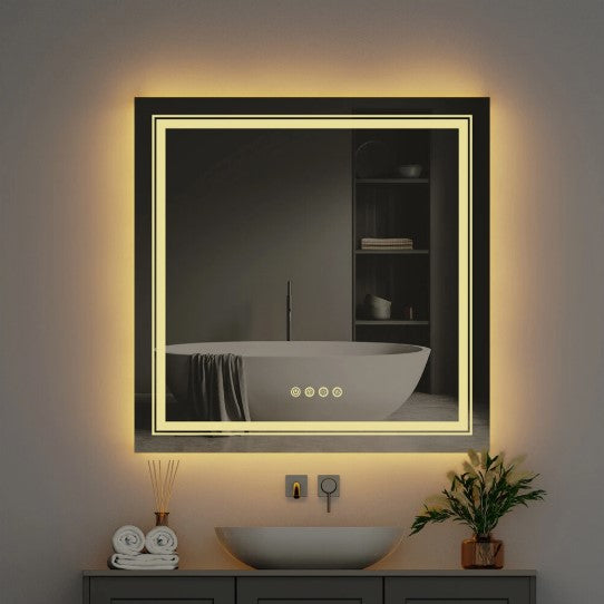 RGB LED Vanity Mirror - Color-Changing Lighted Makeup Mirror for Bedroom & Beauty Room