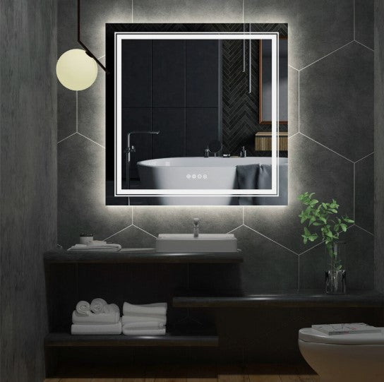 RGB LED Vanity Mirror - Color-Changing Lighted Makeup Mirror for Bedroom & Beauty Room