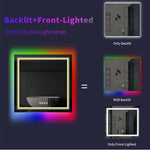 RGB LED Vanity Mirror - Color-Changing Lighted Makeup Mirror for Bedroom & Beauty Room