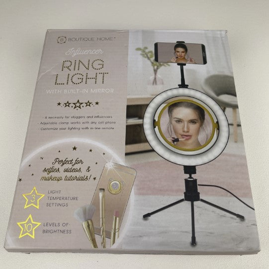 LED Ring Light Mirror - Lighted Makeup & Vanity Mirror for Bedroom, Beauty Room & Streaming
