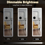 Full-Length LED Floor Mirror - Lighted Standing Mirror for Bedroom, Dressing Room & Home