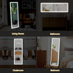 Full-Length LED Floor Mirror - Lighted Standing Mirror for Bedroom, Dressing Room & Home