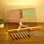 LED Memo Mirror - Lighted Writable Vanity Mirror for Notes, Messages & Bedroom Decor