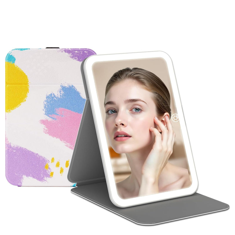 LED Handheld Mirror - Portable Lighted Makeup Mirror for Travel, Beauty & Daily Use