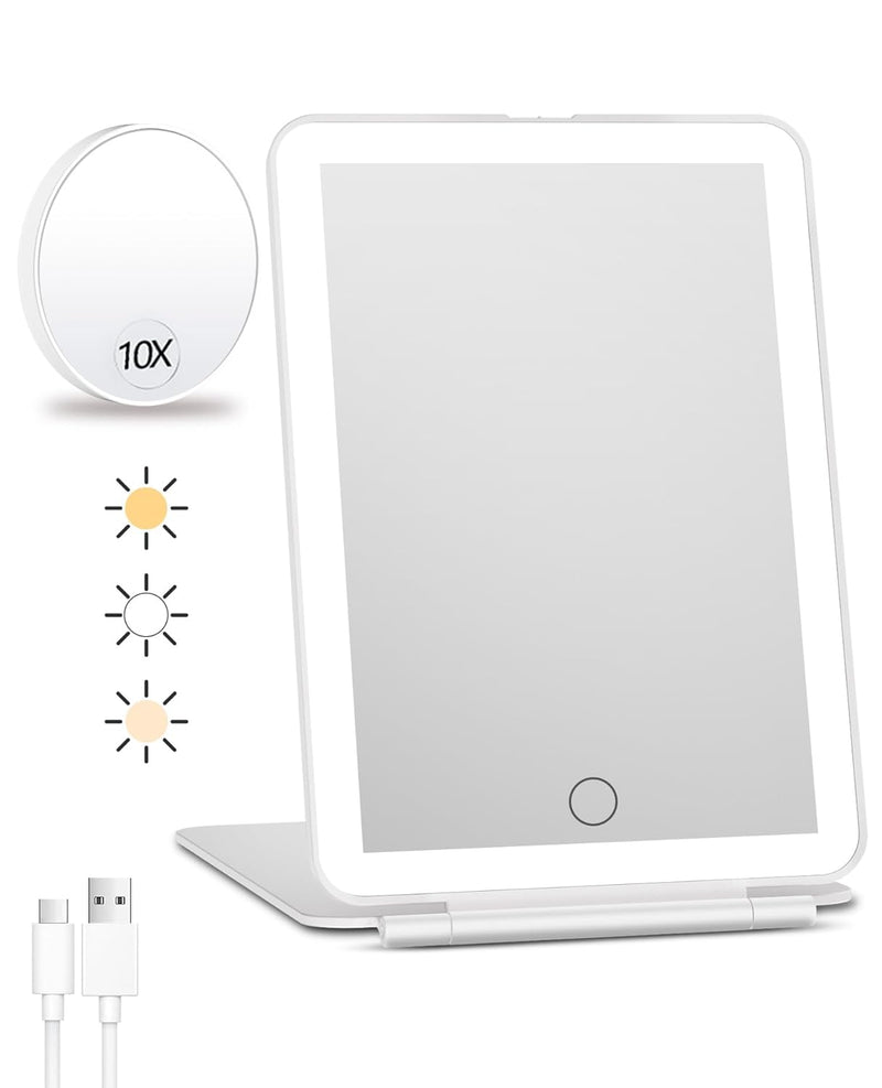 LED Handheld Mirror - Portable Lighted Makeup Mirror for Travel, Beauty & Daily Use