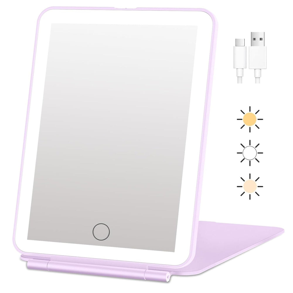 LED Handheld Mirror - Portable Lighted Makeup Mirror for Travel, Beauty & Daily Use