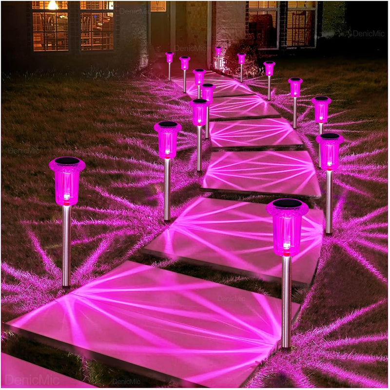 10-Pack Solar LED Pathway Lights – Waterproof Outdoor Garden Lighting