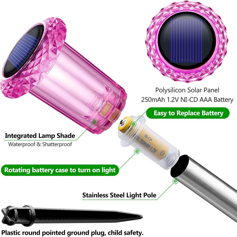 10-Pack Solar LED Pathway Lights – Waterproof Outdoor Garden Lighting