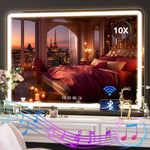 Smart LED Mirror with Bluetooth 32" x 21.7" – Touch Control Vanity Mirror with Built-in Speakers