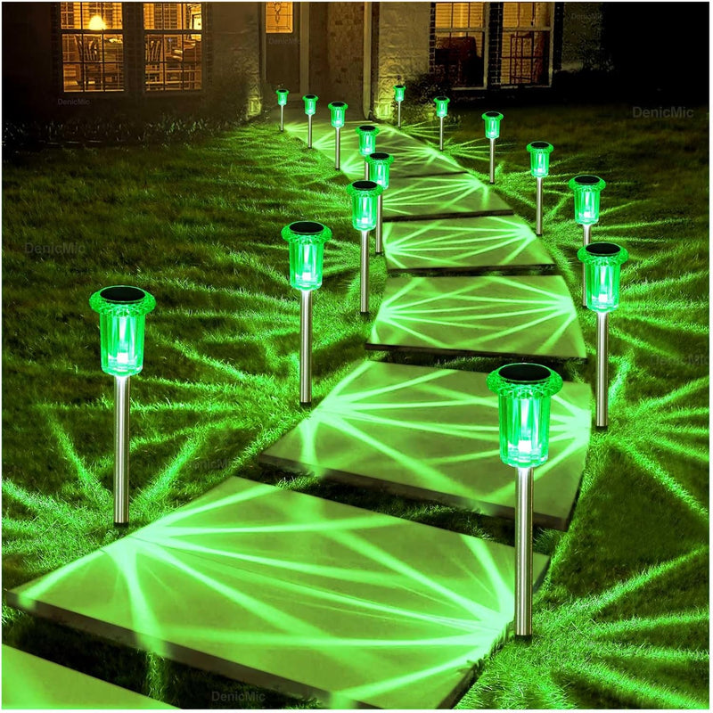 10-Pack Solar LED Pathway Lights – Waterproof Outdoor Garden Lighting