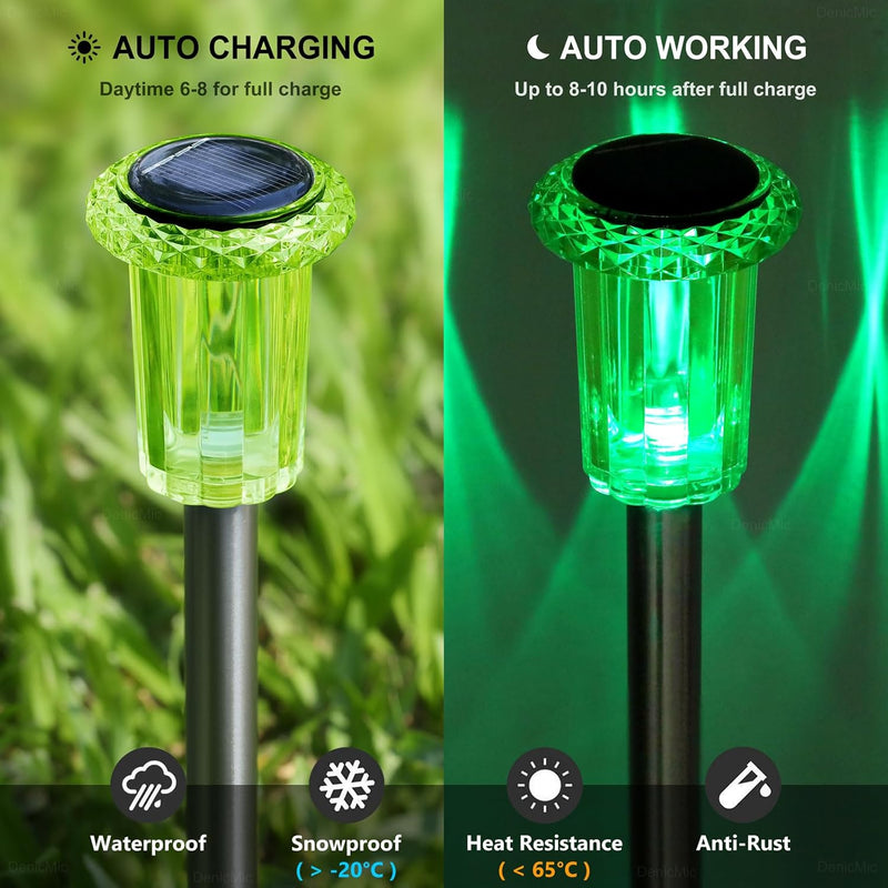 10-Pack Solar LED Pathway Lights – Waterproof Outdoor Garden Lighting