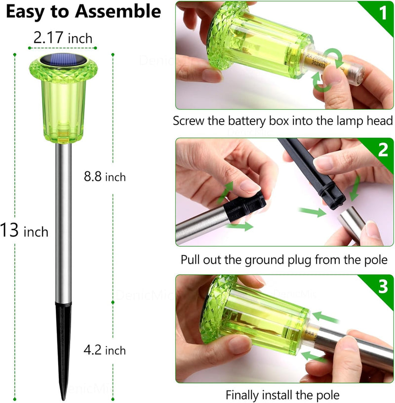 10-Pack Solar LED Pathway Lights – Waterproof Outdoor Garden Lighting
