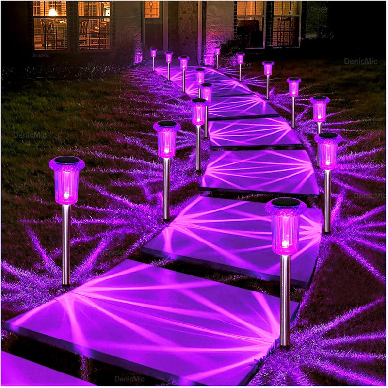 10-Pack Solar LED Pathway Lights – Waterproof Outdoor Garden Lighting