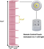 7-Tier LED Wall Shelf – Modern Floating Shelves with LED Lighting for Home & Bedroom Decor