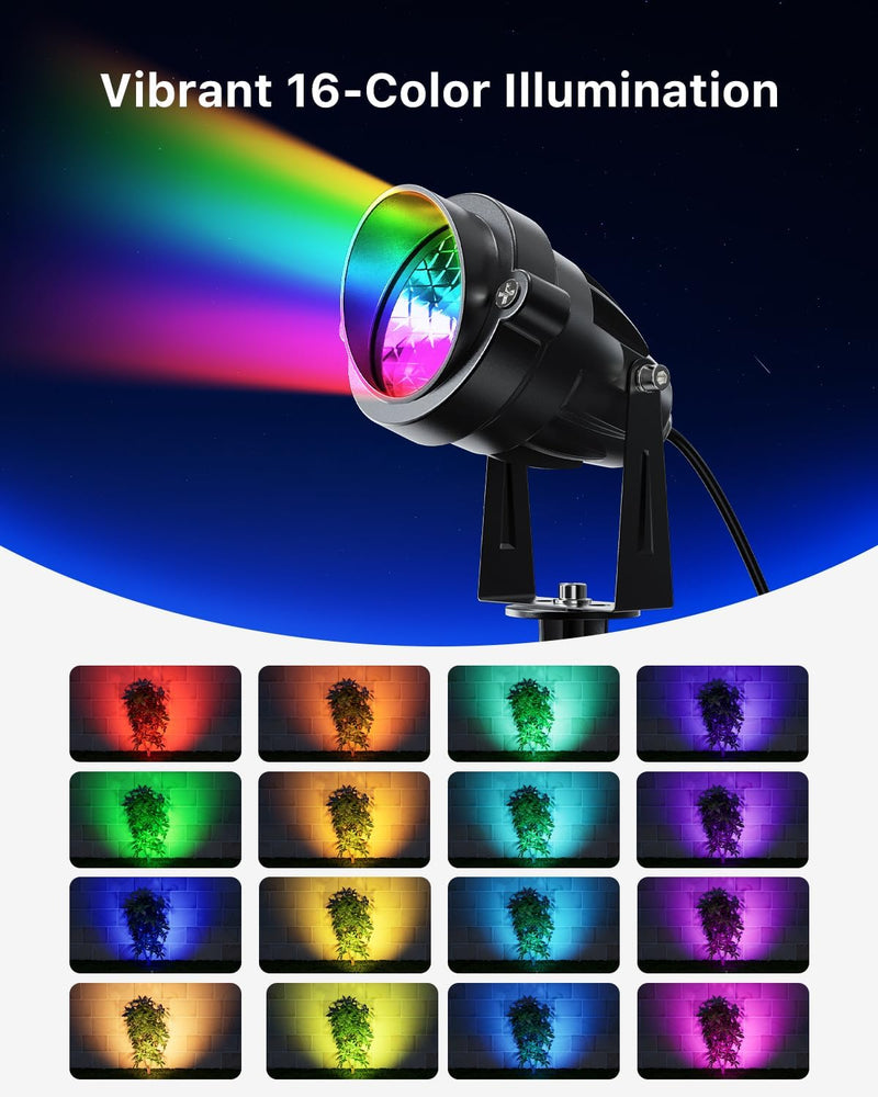 4-Pack RGB LED Outdoor Planters – Waterproof Color Changing Garden Pots