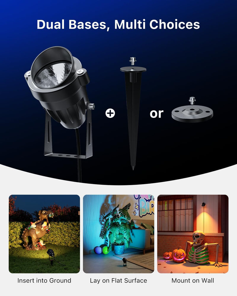 4-Pack RGB LED Outdoor Planters – Waterproof Color Changing Garden Pots