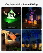 4-Pack RGB LED Outdoor Planters – Waterproof Color Changing Garden Pots