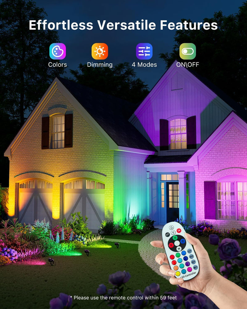 4-Pack RGB LED Outdoor Planters – Waterproof Color Changing Garden Pots