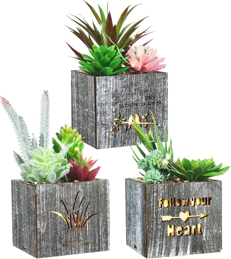LED Succulent Night Light – Cute Shaped Artificial Plants