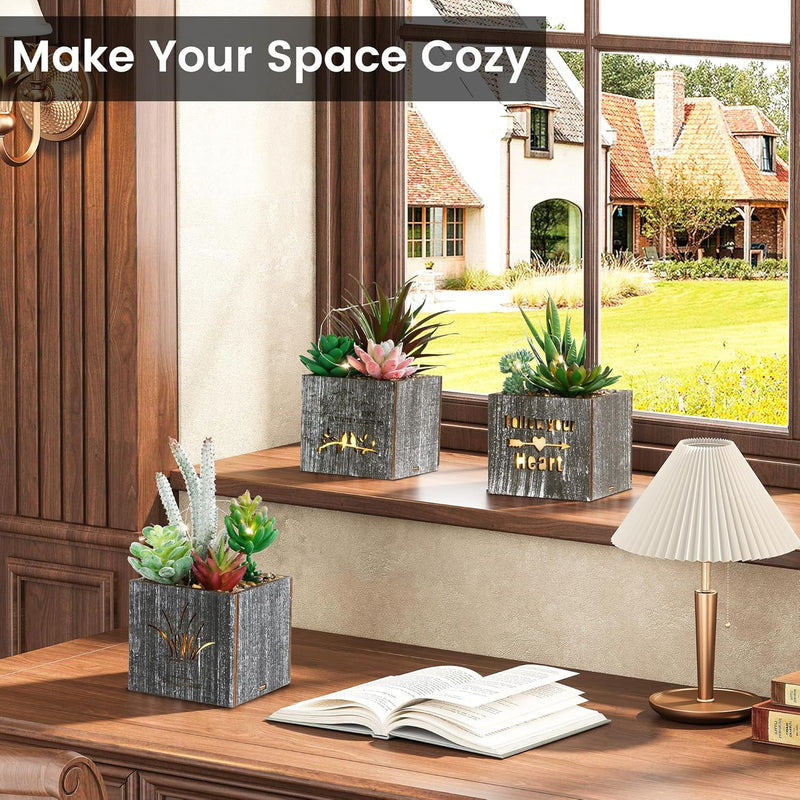 LED Succulent Night Light – Cute Shaped Artificial Plants