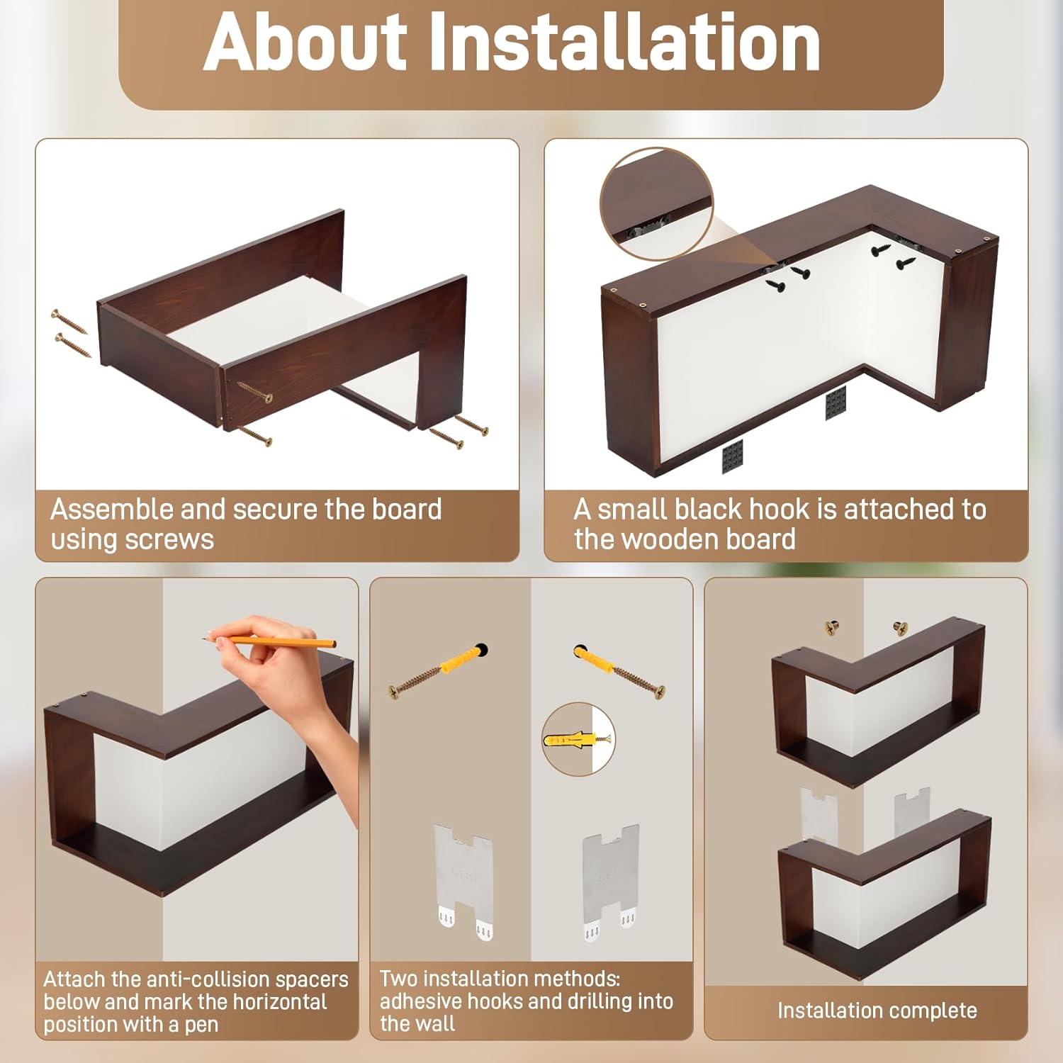 LED Illuminated Corner Shelf (Set of 3) – Modern Floating Corner Wall Shelf with Ambient Lighting