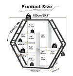 Hexagon LED Wall Shelves – Modern Floating Honeycomb Display Shelves with Ambient Lighting